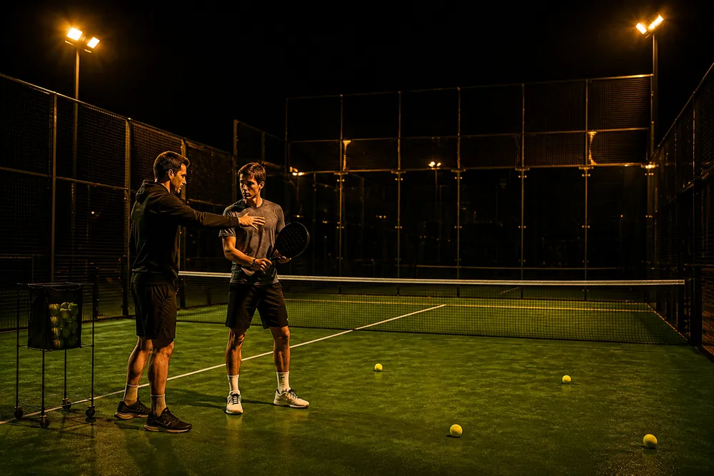 Sesión de entrenamiento en un club